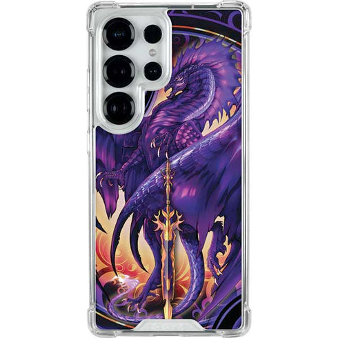 Dragonblade Netherblade Purple by Ruth Thompson Galaxy S25 Ultra Clear Case